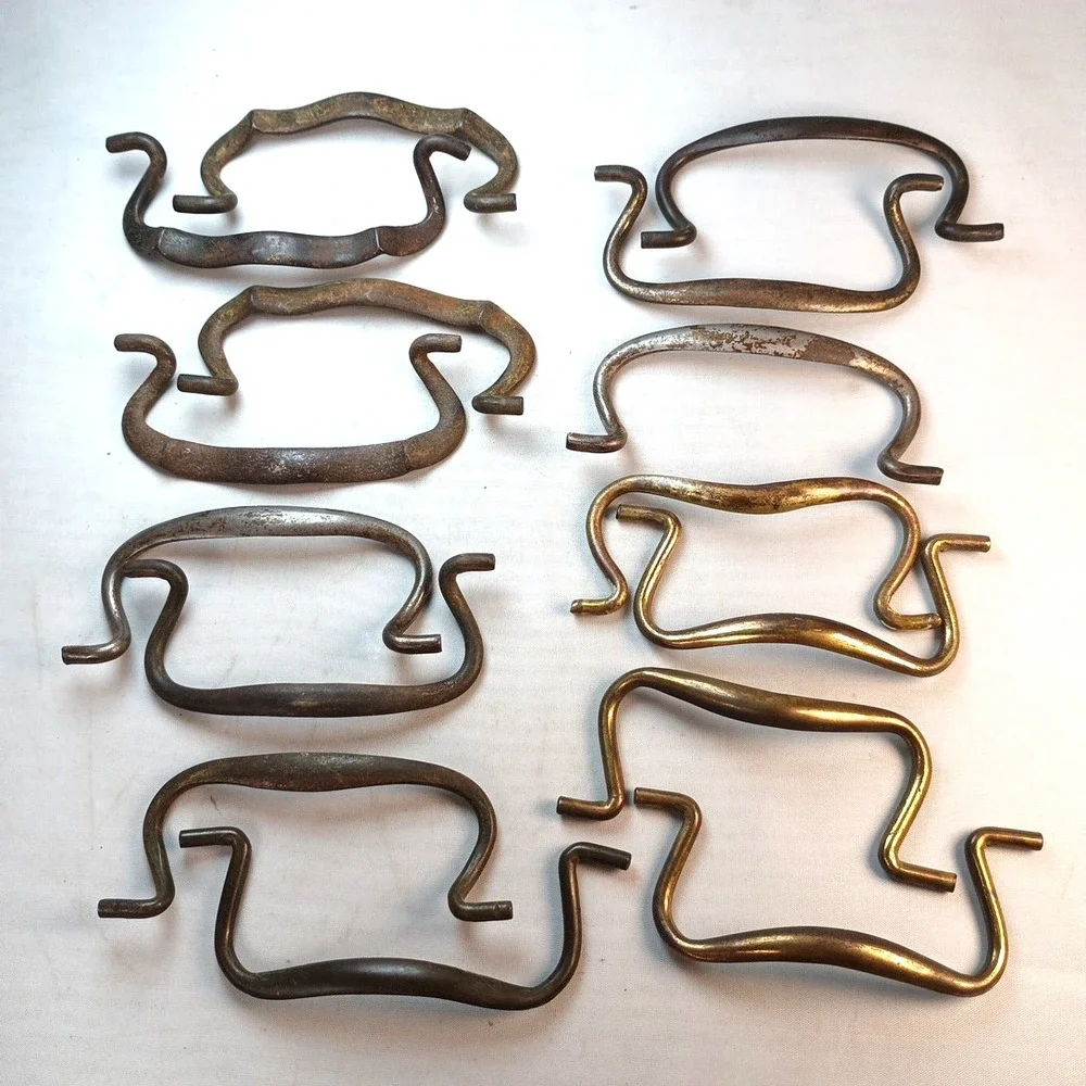 Lot Of 15 Vintage Mix Patina Cast Iron and Brass Pull Handles
